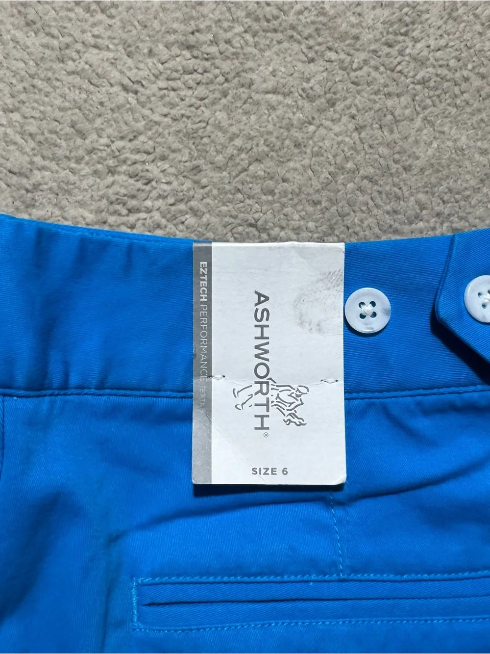 Ashworth Skort Womens 6 Blue Shorts Lined Skirt Athleisure Marina Blue Golf NEW